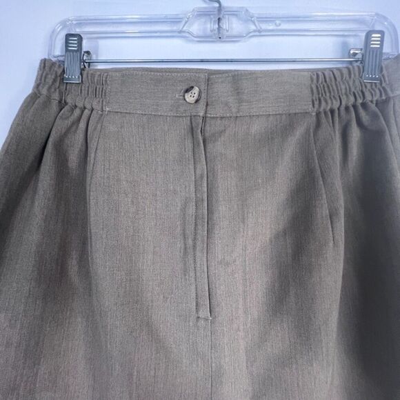 Bridgetown Collection Vintage Light Brown 100% Wool Aline Knee Length Skirt 14* - Picture 4 of 7